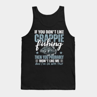 funny crappie fishing gift idea,fishing dad,fishing grandpa,fishers gifts, Tank Top